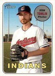 2018 Topps Heritage Base Set Josh Tomlin #482 card