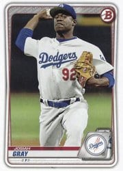 2020 Bowman Prospects Josiah Gray #BP-48 card