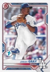 2021 Bowman 1st Edition Base Set Josiah Gray #BP-150 card