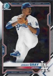 2021 Bowman Chrome Prospects Josiah Gray #BCP-150 card