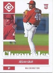 2022 Panini Chronicles Base Set Josiah Gray #10 card