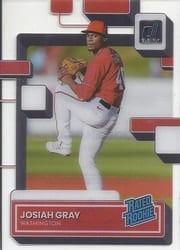 2022 Panini Chronicles Clearly Donruss Josiah Gray #60 card