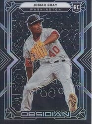 2022 Panini Chronicles Obsidian Josiah Gray #10 card