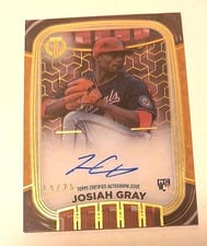 2022 Topps Tribute Iconic Perspectives Autographs Josiah Gray #IPA-JG card
