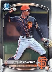 2025 Bowman Draft Chrome Josuar Gonzalez #BDC-182 card