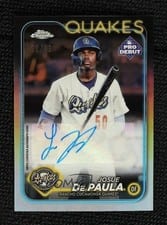 2024 Topps Pro Debut Chrome Autographs Josue De Paula #PDC-119 card