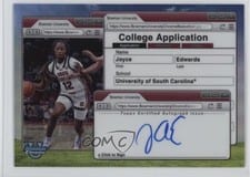 2024-25 Bowman University Chrome College Application Autographs Joyce Edwards #CAA-JE card