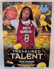 2024-25 Bowman University Chrome Sapphire Treasured Talent Joyce Edwards #TT-10 card
