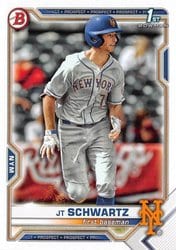 2021 Bowman Draft Base Set JT Schwartz #BD-61 card