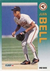 1992 Fleer Base Set Juan Bell #3 card