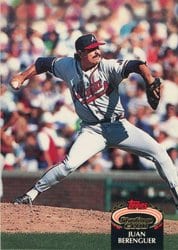 1992 Stadium Club Base Set Juan Berenguer #44 card