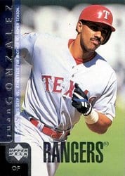 1998 Upper Deck Base Set Juan Gonzalez #520 card