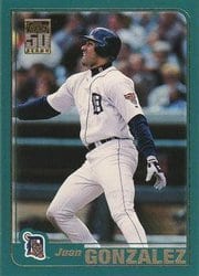 2001 Topps Base Set Juan Gonzalez #25 card