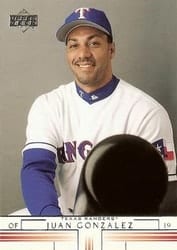 2002 Upper Deck Base Set Juan Gonzalez #591 card
