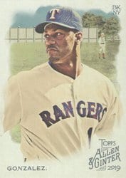 2019 Topps Allen & Ginter Base Set Juan Gonzalez #131 card