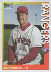 2022 Topps Archives Snapshots Base Set Juan Gonzalez #30 card