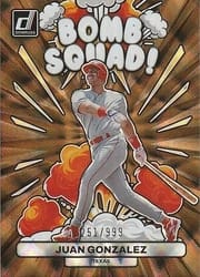 2023 Donruss Bomb Squad Juan Gonzalez #BS7 card