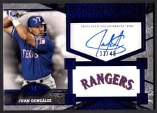 2025 Topps Tier One Top Shelf Signatures Juan González #TSS-JG card