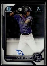 2022 Bowman Chrome Prospect Autographs Juan Guerrero #CPA-JGO card