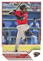 2023 Topps Pro Debut Base Set Juan Guerrero #PD-158 card
