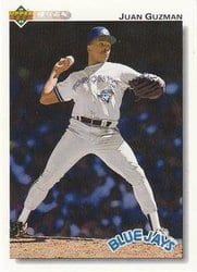 1992 Upper Deck Base Set Juan Guzman #625 card