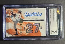 2024 Panini Impeccable Numbers Signatures Juan Marichal #INS-JM card