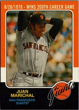 2024 Topps Heritage 1975 Retires! Juan Marichal #75R-12 card