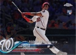 2018 Topps Chrome Update Base Set Juan Soto #HMT98 card