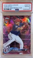 2018 Topps Chrome Update Juan Soto Pink Refractor #HMT55 card