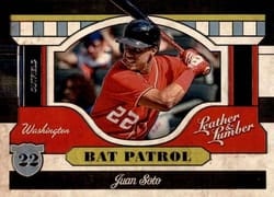 2019 Panini Leather & Lumber Bat Patrol Juan Soto #BP-8 card