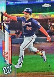 2020 Topps Chrome Base Set Juan Soto #12b card