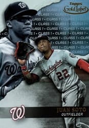 2020 Topps Gold Label Base Set Juan Soto #100 card