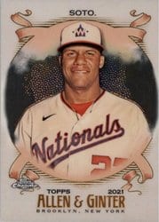 2021 Topps Allen & Ginter Chrome Base Set Juan Soto #74 card