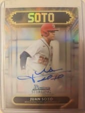 2022 Bowman Sterling Signage Autographs Juan Soto #SSA-JS card