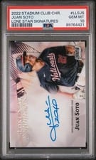 2022 Stadium Club Chrome Lone Star Signatures Juan Soto #LLS-JS card