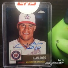 Juan Soto 2022 Topps Chrome Platinum Anniversary Autographs card