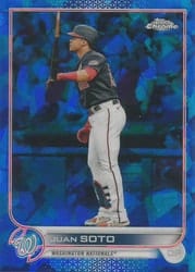 2022 Topps Chrome Sapphire Edition Base Set Juan Soto #150 card