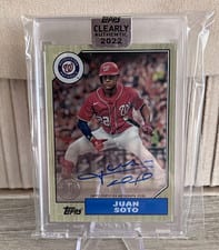 2022 Topps Clearly Authentic 1987 Topps Baseball Autographs Juan Soto #87TBA-JS card