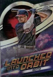 2022 Topps Cosmic Chrome Launched into Orbit Juan Soto #LIO-5 card