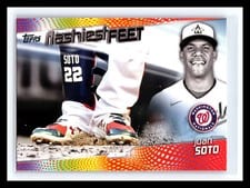 2022 Topps Flashiest Feet Autographs Juan Soto #FF-9 card