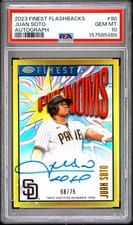 2023 Finest Flashbacks Autographs Juan Soto #90 card