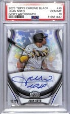 2023 Topps Chrome Black Ivory Autographs Juan Soto #WCA-JS card