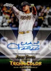 2023 Topps Chrome In Technicolor Autographs Juan Soto #TTA-JS card
