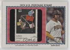 2023 Topps Heritage 1974 U.S. Postage Stamp Relics Juan Soto #74PS-JS card