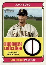 2023 Topps Heritage Clubhouse Collection Relics Juan Soto #CCR-JS card