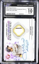 2023 Topps Pristine Around the Diamond Autograph Relics Juan Soto #ADR-JSO card