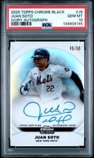 2025 Topps Chrome Black Ivory Autographs Juan Soto #IVA-JS card