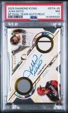2025 Topps Diamond Icons Single Player Dual Team Autographed Relics Juan Soto #DTA-JS card