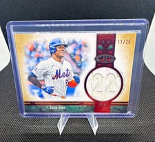 2026 Topps Tier One Jersey Number Relics Juan Soto #JNR-JS card