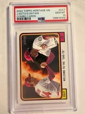 2022 Topps Heritage Combo Cards Juan Soto, Shohei Ohtani #CC-7 card